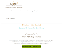 Tablet Screenshot of missionhillssmiles.com